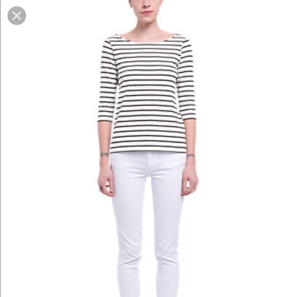 French connection 3/4 sleeves stripes shirt